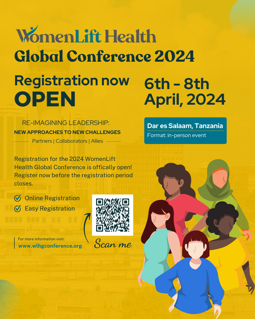WomenLift Health Global Conference 2024 Registration Banner